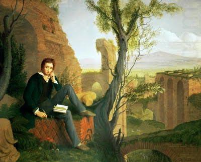 Posthumous Portrait of Shelley Writing Prometheus Unbound, Joseph Severn